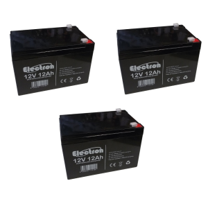 Lot de 3 Batteries 12V pour Pocket quad / Moto électrique 36V
