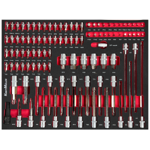 Servante d'atelier KRAFTMULLER KM-7/8 XXL EDITION - 7 tiroirs & 1 porte frontale Noir- 262 pièces