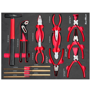 Servante d'atelier KRAFTMULLER KM-7/8 XXL EDITION - 7 tiroirs & 1 porte frontale Noir- 262 pièces