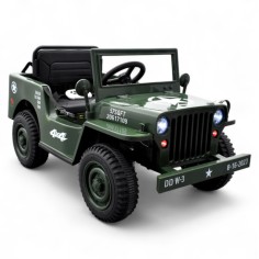 VOITURE ENFANT ÉLECTRIQUE JEEP WILLYS 1 PLACE VERT