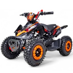 Quad 49cc Carbone Luxe ORANGE bridage + coupe circuit