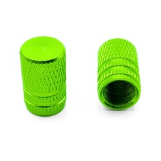 BOUCHONS DE VALVE X2 EN ALUMINIUM DIAMON VERT