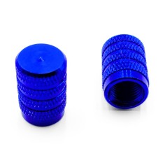 BOUCHONS DE VALVE X2 EN ALUMINIUM DIAMON BLEU