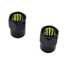 BOUCHONS DE VALVE X2 EN ALUMINIUM MONSTER NOIR