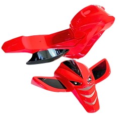 Carénage rouge de pocket quad 49 cc NITRO DRAGON , DRAGON II , DIAMOND