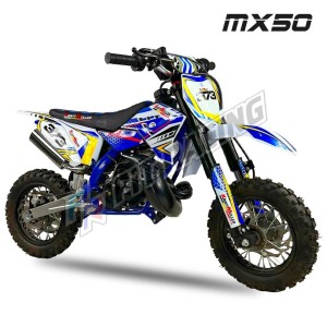 Pit bike 50 VARMAN ITALJET Renforcé replica 2 temps roue 10/10" Bleu