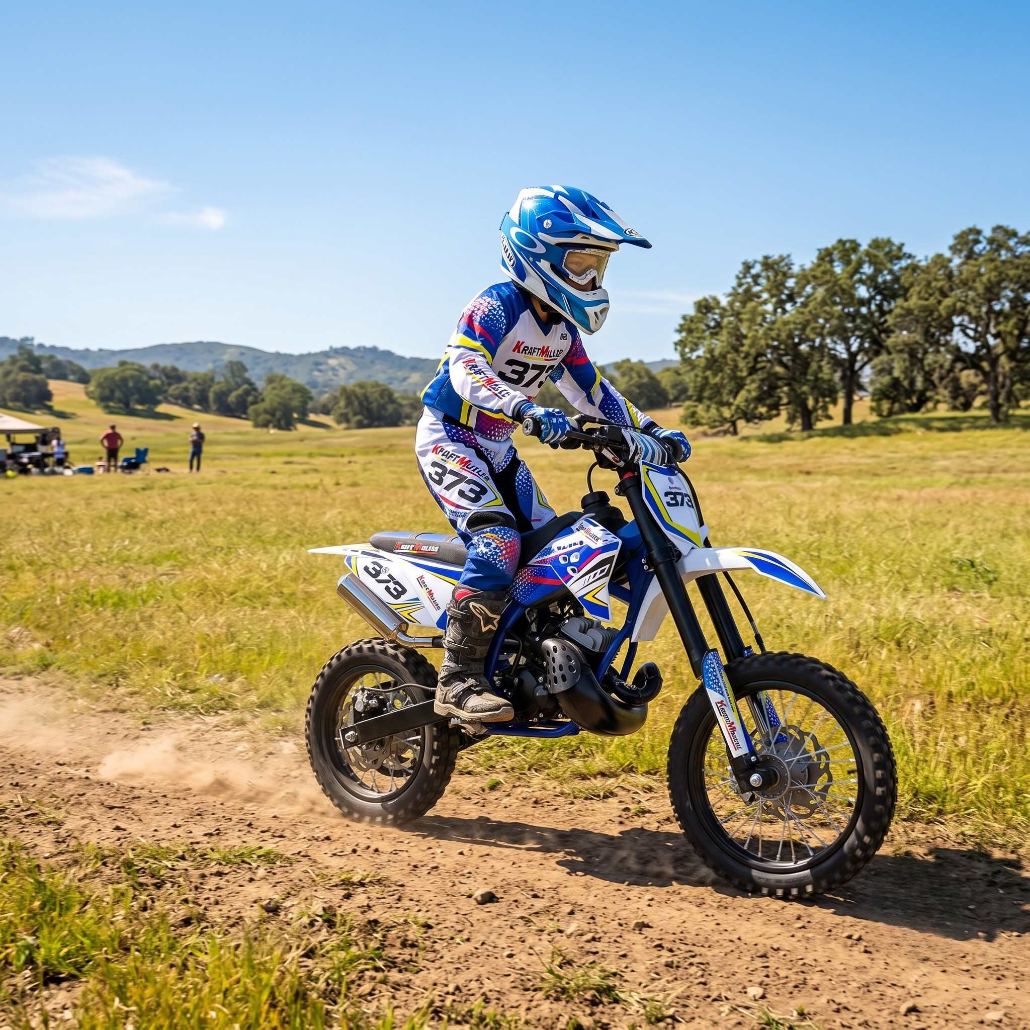 Pit bike 50 Varman Italjet bleu roues 12 14 pouces