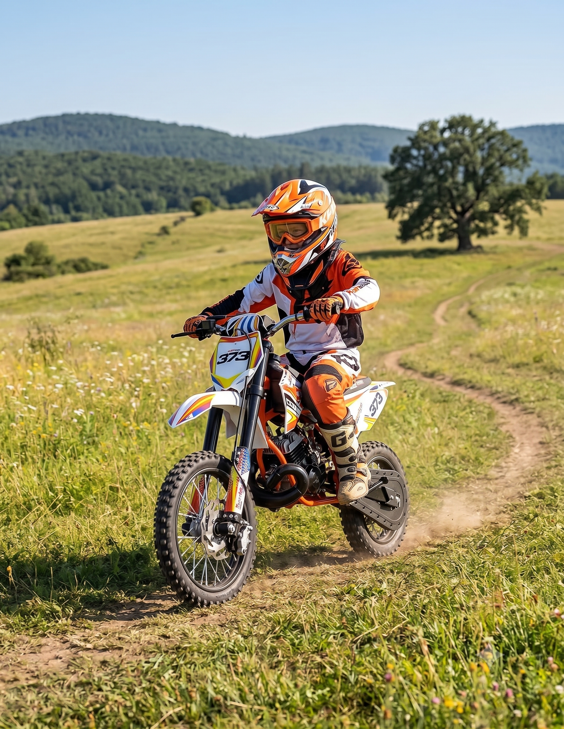 Pit bike 50 Varman Italjet orange roue 14 pouces